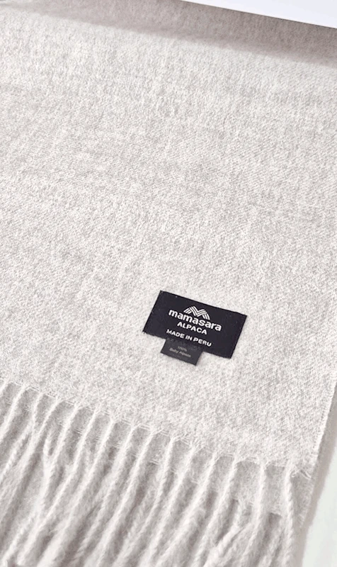 Mamasara Alpaca scarf light gray